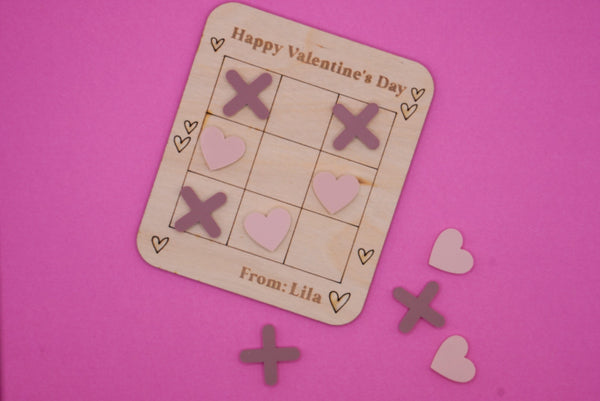 Happy Valentine's Day Tic Tac Toe | Personalized Valentine for Kids
