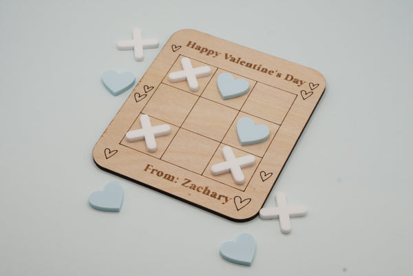 Happy Valentine's Day Tic Tac Toe | Personalized Valentine for Kids