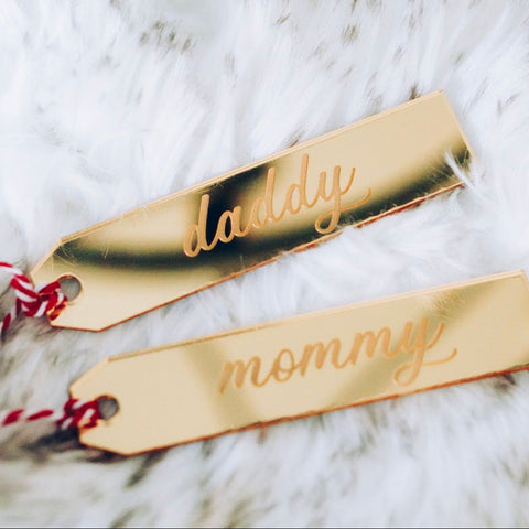 Christmas Stocking Name Tag | Acrylic Stocking Charm Hanger