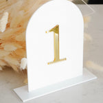 Acrylic Wedding Table Numbers | 5x7 Mirrored Acrylic Table Numbers