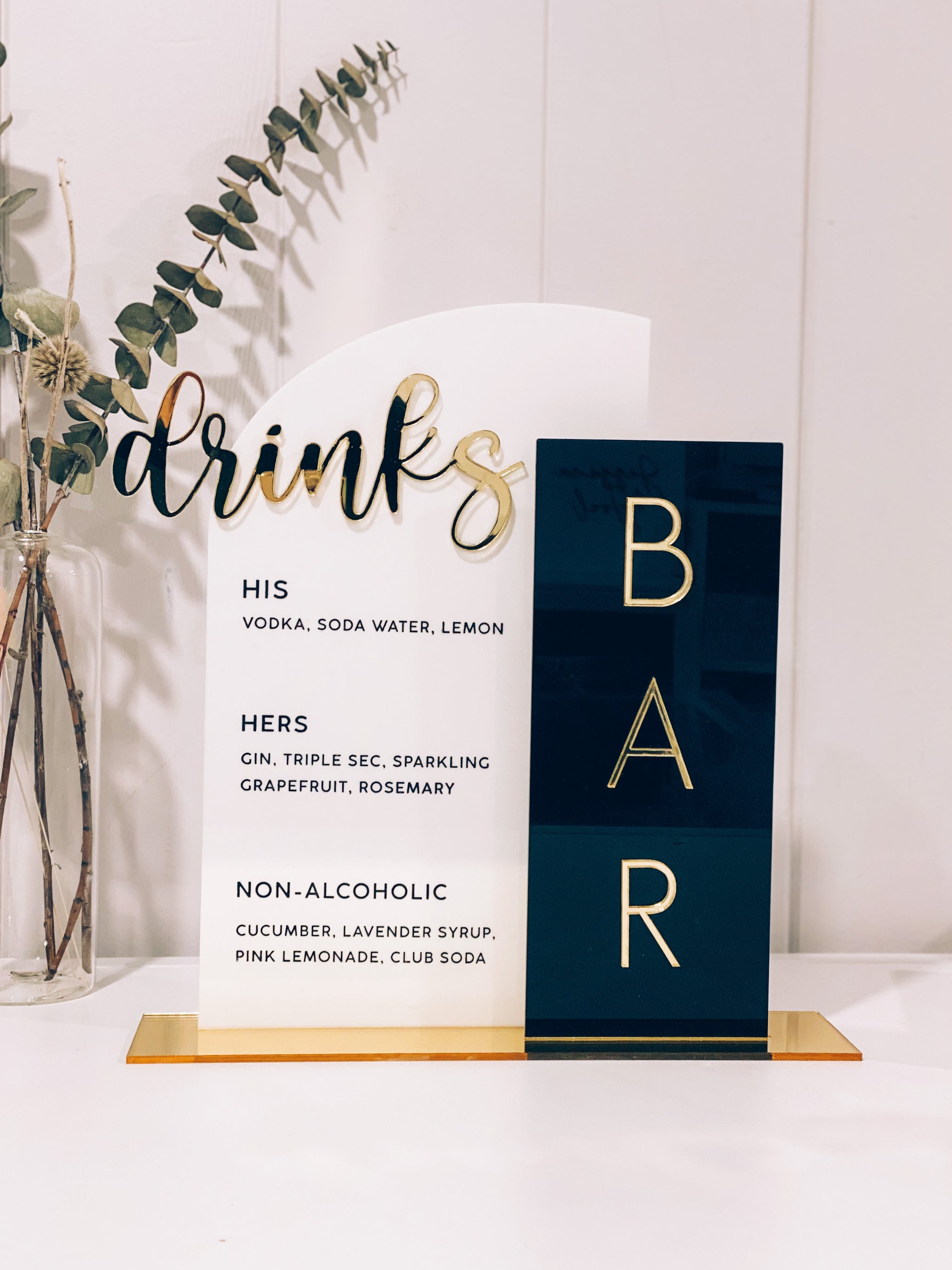 Wedding Bar Sign - Wedding Bar Menu - Wedding Signage - Drunk in Love Bar Sign - Frosted Acrylic Bar Sign - Modern Wedding Bar store Sign